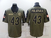 Nike Steelers 43 Troy Polamalu Olive 2021 Salute To Service Limited Jersey Dzhi,baseball caps,new era cap wholesale,wholesale hats